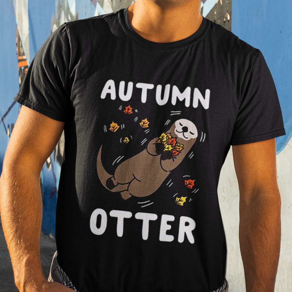 VS71011 Autumn2BOtter2BFunny2BCute2BAnimal2BLove2BT shirt iw1BH