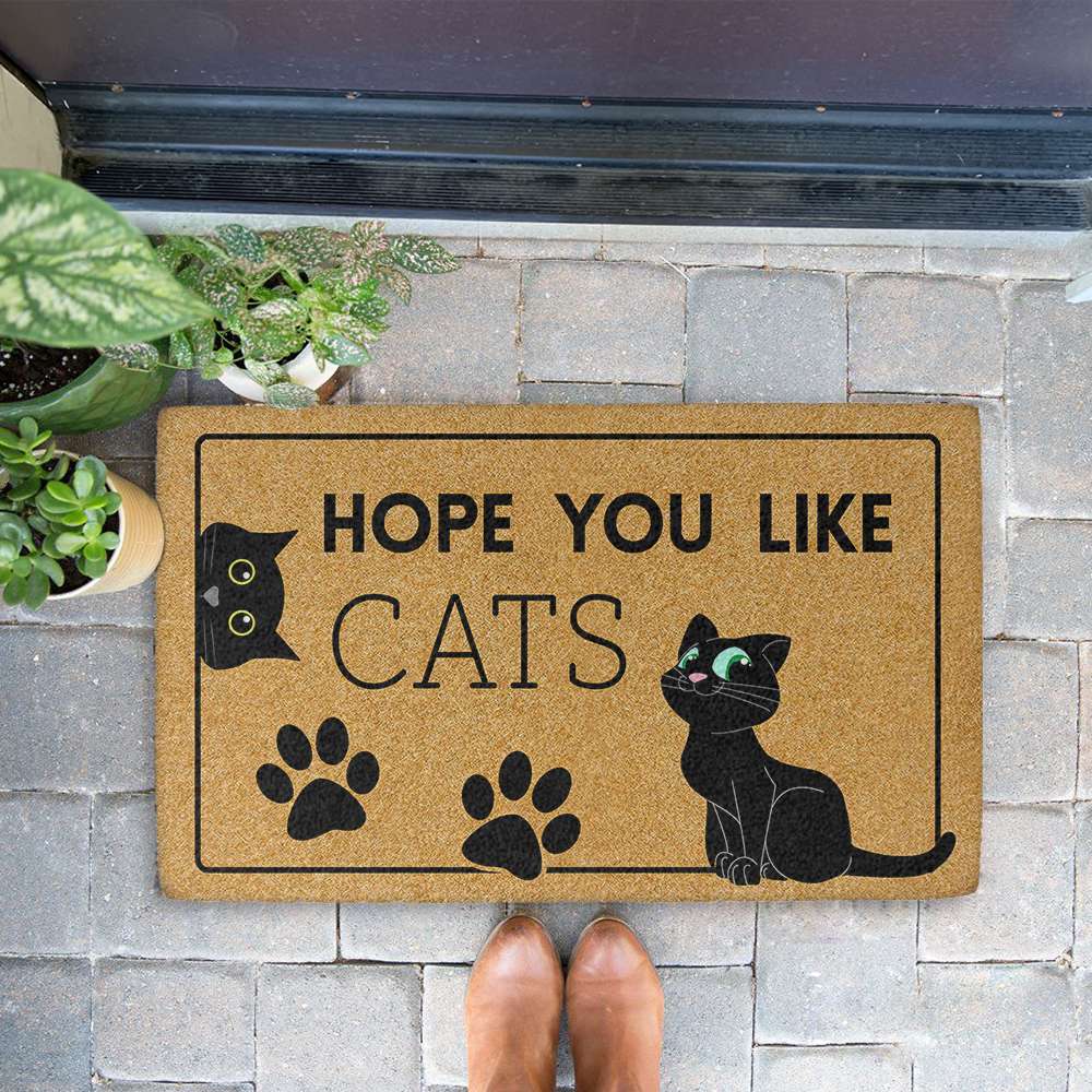 Hope You Like Cats Coir Doormat