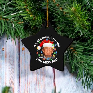 Mockup Ornament Sao Black Its Beginning To Look A Lot Like You Miss Me Trump Christmas T Shirt Copy