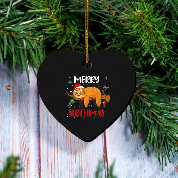 Merry Slothmas Christmas Ornament