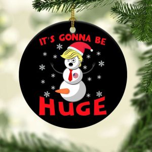 Mockup Ornament Tron Black Snowman Donald Trump Gonna Be Huge Ugly Christmas Sweater T Shirt