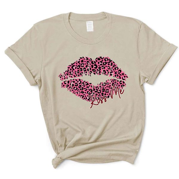 Kiss Me Leopard Lips Valentine’S Day Hoodie