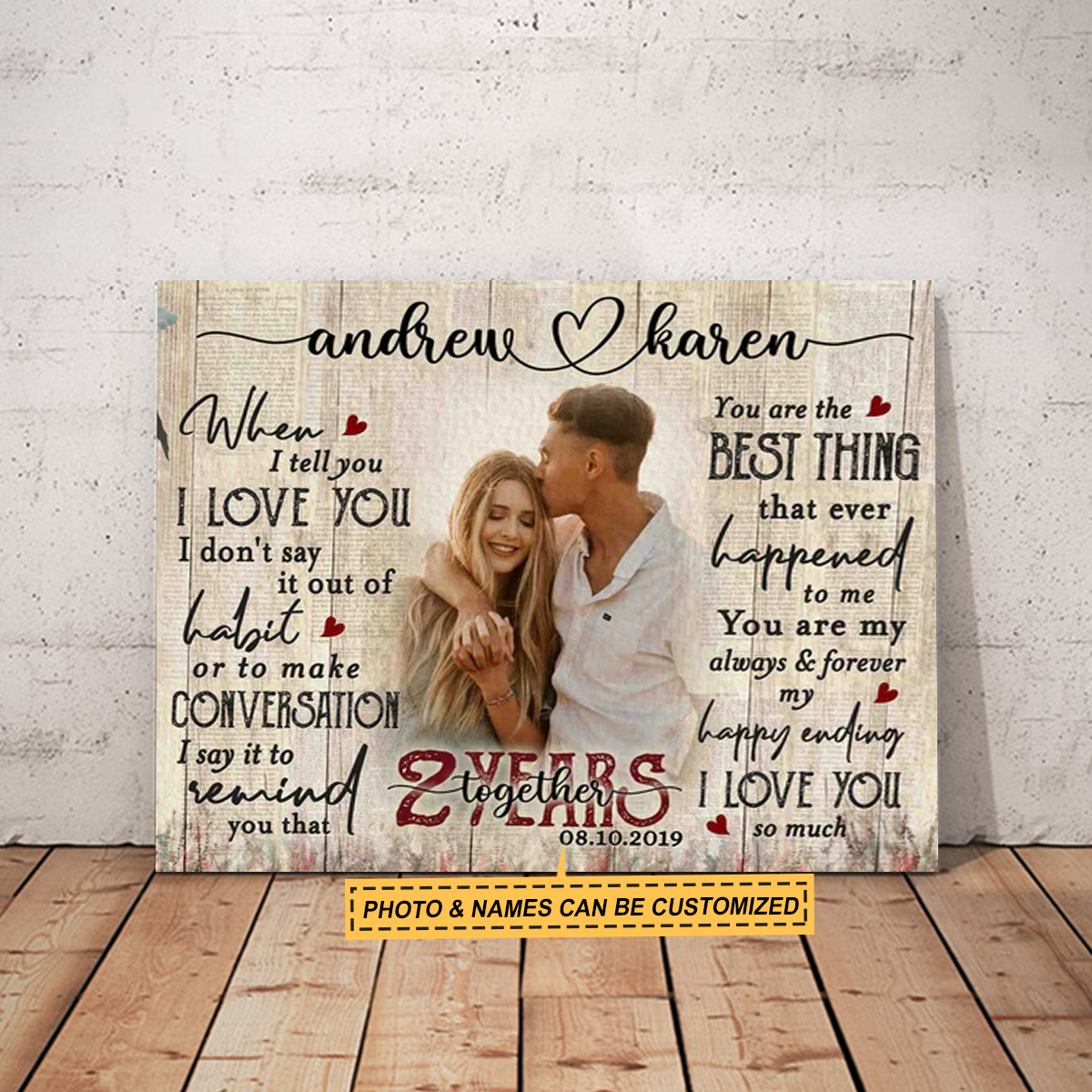 When I Tell You I Love You Personlized Poster When I Tell You I Love You Personlized Poster