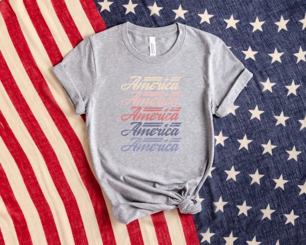 Retro Distressed Vintage America Shirt Happy 4Th Of July Funny Republican Tee