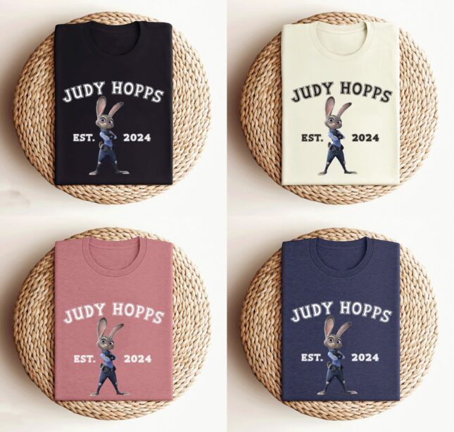 Zootopia Judy Hopps Graphic Shirt Disney Family Matching Tees Disneyland Vacation Outfit image 1